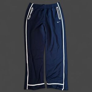 Nike navy blue track pants with white stripes size XXL #athleisure #tracksuit